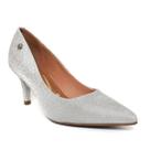 Scarpin Vizzano Tela Shine Paris Gliter Salto Médio - Prata Scarpin Vizzano Tela Shine Paris Gliter Salto Médio - Prata