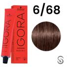 Schwarzkopf Igora Royal Coloração 6/68 Louro Escuro Marrom Vermelho 60ml