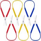 Scissors Mudder Loop Handle, abertura automática, 19 cm, 6 pacotes Scissors Mudder Loop Handle, abertura automática, 19 cm, 6 pacotes
