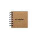 Scrapbook OEM Memórias Coração com Capa Kraft 240g e 20 Folhas Pretas 180g Formato A6 Preto