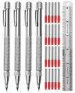 Scriber PSMYP de carboneto de tungstênio, pacote com 4 pontas de marcação e régua