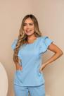 Scrub Claudia Premium Azul Claro / Hospitalar Clínicas Fardamento