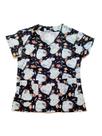 Scrubs Enfermagem Estampa Cruz Vermelha Preto