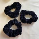Scrunchie Laçarote para Cabelo Aveludado Preto