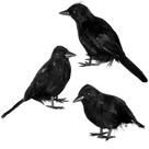 Sculpture JOYIN Halloween Crow 7" Feather, conjunto de 3 peças