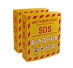 SDS Binder Yellow Safety, 3 anéis, 3 polegadas, pacote com 2 unidades, 2024, requer