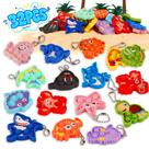 Sea Animal Pop Fidget Toys Ksmky 32 unidades com chaveiro para crianças