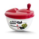 Seca Saladas Secador Centrifuga de Verduras Manual Grande 4 L Vermelho