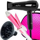Secador De Cabelo Britania 1200w Ion Mini Dobravel Viagem Travil Difusor Modelador Cachos Maleta