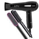 Secador De Cabelo Britania Ions 1200w Dobravel Mini Viagem Escova 2 Em 1 Marca Prosper Hq