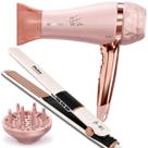 Secador De Cabelo Britânia Viih Tube 2100w Profissional Salão Difusor Prancha Chapinha Display Digital Chrome Rose 230c Bivolt