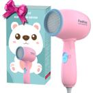 Secador de cabelo FeeKaa Kids Pink 500W, leve e seguro para crianças