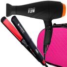 Secador De Cabelo Gama Italy 2300w GBS Barber Series Absolute Flow Ions Profissional Salão Prancha Chapinha Cadence Style 210c Com Maleta Rosa