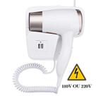 Secador De Cabelo Hotel 1500W Com 2 Usb Suporte Parede 110V
