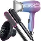 Secador de Cabelo Mondial 1200w Ions Tourmaline Mini Dobrável Viagem Azul Sm12 Bivolt Difusor Cachos Escova 2 em 1 Marca Prosper HQ