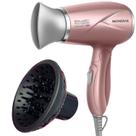 Secador de Cabelo Mondial 1200w Ions Tourmaline Mini Dobravel Viagem SM14 Bivolt Difusor Cachos