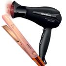 Secador De Cabelo Mondial 2000w Ions Power Shine Profissional Salão Ar Quente e Frio Chapinha Prancha Viih Tube Titanium 230c