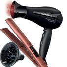 Secador De Cabelo Mondial 2000w Ions Power Shine Profissional Salão Ar Quente e Frio Com Difusor Cachos Prancha Chapinha Gama Marula 230c Digital