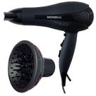 Secador De Cabelo Mondial 2000w Profissional Ion Ar Quente Frio sc13 Com Difusor De Cachos