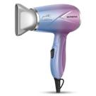 Secador de Cabelo Mondial By Juliette 1200W Bivolt Dobrável Cerâmica Titânio Tourmaline Nano Silver Bocal Direcionador Azul Rosa