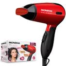 Secador De Cabelo Mondial Mini Dobrável 1200w Max Travel Viajem Bivolt Vermelho