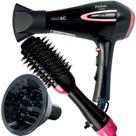 Secador de Cabelo Philco 2100w Ar quente Frio Profissional íons Tourmaline Difusor Escova 4 em 1 City