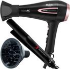Secador de Cabelo Philco 2100w Ar quente Frio Profissional íons Tourmaline Difusor Prancha cerâmica Gama Italy 410ºf Plus