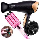 Secador De Cabelo Philco Profissional 2200w Ions Ar Quente Frio Stilus Difusor De Cachos Modelador Cacheador Nova Bivolt