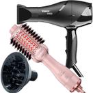 Secador De Cabelo Taiff 1700w Ions Profissional Ar Quente Frio Preto Difusor De Cachos Escova Secadora Britania íons Tube 1300w
