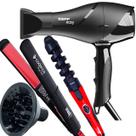 Secador De Cabelo Taiff 1700w Ions Profissional Ar Quente Frio Preto Difusor De Cachos Modelador Nova Prancha Cerâmica 210c p28