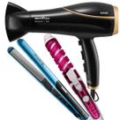 Secador de Cabelos Britânia BSC2250 2100W Tourmaline Íons Profissional Salão Prancha Chapinha Titanium 220c Blue Modelador Cachos Nova Bivolt