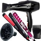 Secador De Cabelos Excela 2200w Profissional Íons Ar Quente Frio Com Bico Alisamento e Difusor De Cachos Modelador Nova Prancha Cerâmica 210C p28