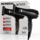 Secador De Cabelos Mondial Chrome Black SCN-04 3 Níveis De Temperaturas 2000W 110V.