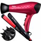 Secador De Cabelos Philco 2200w Íons Tourmaline Ar Quente e Frio Com Difusor Cachos Prancha Cadence 210c Fina Bivolt