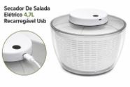 Secador De Salada Elétrico 4,7l Recarregável Usb Centrífuga
