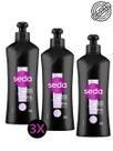 Seda Kit 3 Frasco Creme de Pentear Pretos Luminosos 300ml