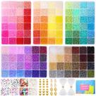 Seed Beads Funtopia, 3 mm, 37.000 unidades+fabricação de joias, 120 cores