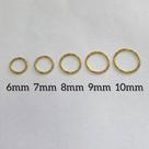 Segmento aço nariz clicker dourado com fecho clicker