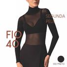 Segunda Pele Selene Fio 40 Manga Longa Gola Alta 9900.001