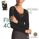 Segunda Pele Selene Fio 40 Manga Longa Gola Decotada 9100.001