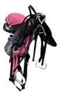 Sela Australiana Preta Com Rosa Luxo Inox 16 Polegadas