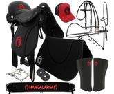 Sela Cela Australiana Luxo Mangalarga Preta Completa Pra Cavalo!