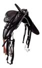 Sela Com Arco Marrom Australiana Inox Couro Completa Original