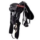 Sela de Cavalo Australiana IENE Preta 16 Polegadas Inox Cavalgada Passeio