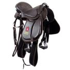 Sela de Cavalo Marrom Soft Gel Vaqueta Mangalarga Australiana 16 Polegadas