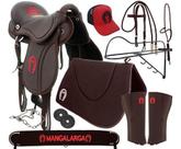 Sela Marrom De Cavalo Mangalarga Completa 16 Polegadas Completa