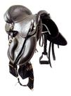 Sela Para Cavalo Marrom Australiana Entalhada Soft 16 Polegadas Luxo