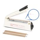 Selador de bolsas R-PACK Impulse Heat Sealer com cortador de 8 polegadas branco