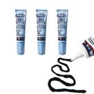 Selante de Silicone 100% RTV Preto, Kit com 3 Unidades, 80 ml
