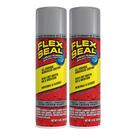 Selante em spray Flex Seal 400 ml de borracha impermeável cinza, pacote com 2 unidades